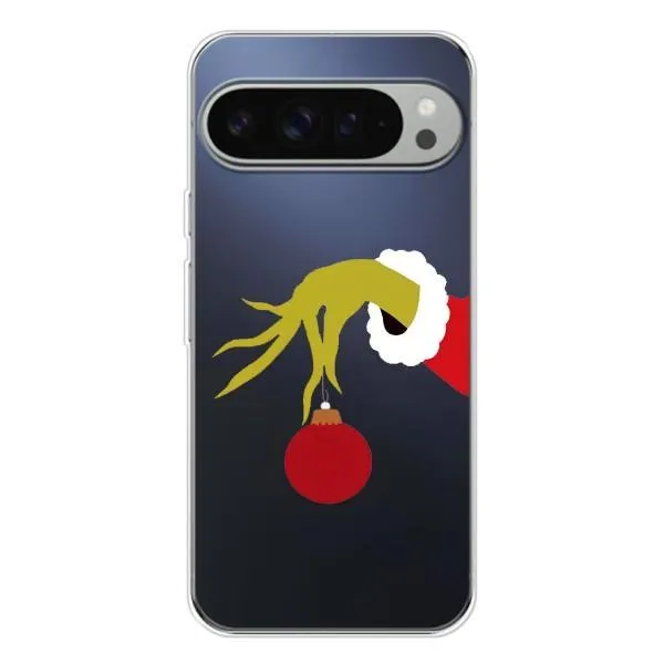 Чехол с принтом «Гринч с игрушкой» для Google Pixel 9 Pro XL Чехол с принтом «Гринч с игрушкой» для Google Pixel 9 Pro XL