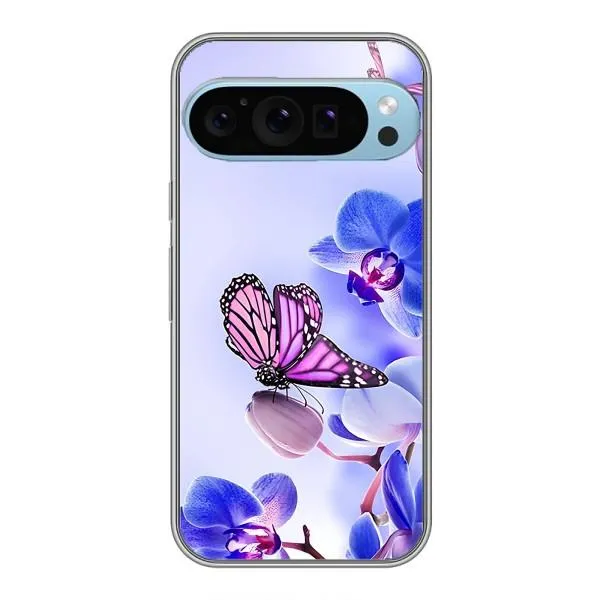 Чехол с принтом «Бабочка на цветочке» для Google Pixel 9 Pro Чехол с принтом «Бабочка на цветочке» для Google Pixel 9 Pro