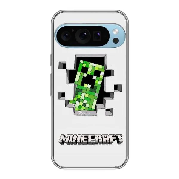 Чехол с принтом «крипер Майнкрафт» для Google Pixel 9 Pro Чехол с принтом «крипер Майнкрафт» для Google Pixel 9 Pro