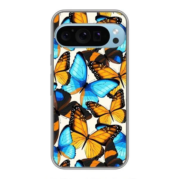 Чехол с принтом «Яркие бабочки» для Google Pixel 9 Pro