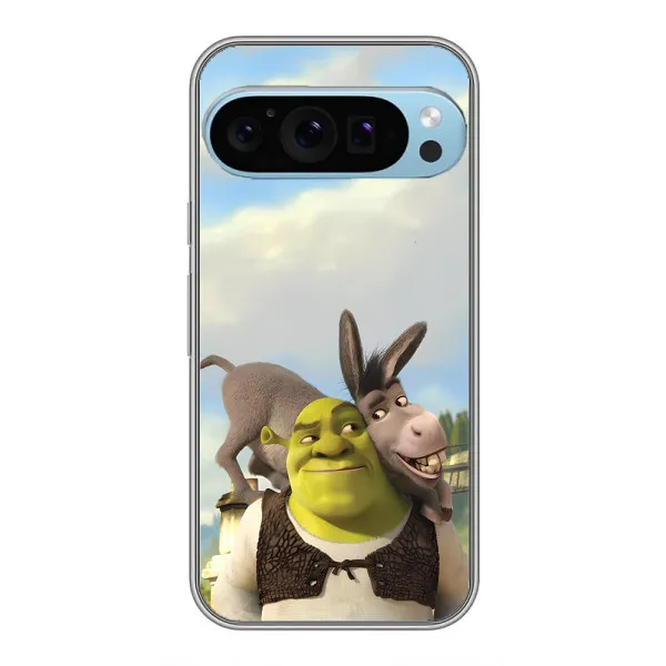Чехол с принтом «Шрек и Осел» для Google Pixel 9 Pro Чехол с принтом «Шрек и Осел» для Google Pixel 9 Pro