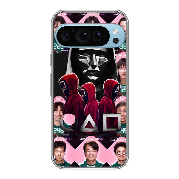 Чехол с принтом «Участники Игра кальмара» для Google Pixel 9 Pro