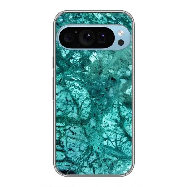 Чехол с принтом «Зеленый мрамор» для Google Pixel 9 Pro
