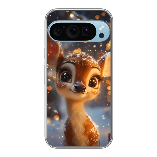 Чехол с принтом «Олененок среди гирлянд» для Google Pixel 9 Pro Чехол с принтом «Олененок среди гирлянд» для Google Pixel 9 Pro