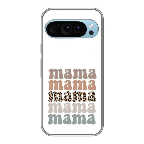 Чехол с принтом «Текстовый коллаж мама» для Google Pixel 9