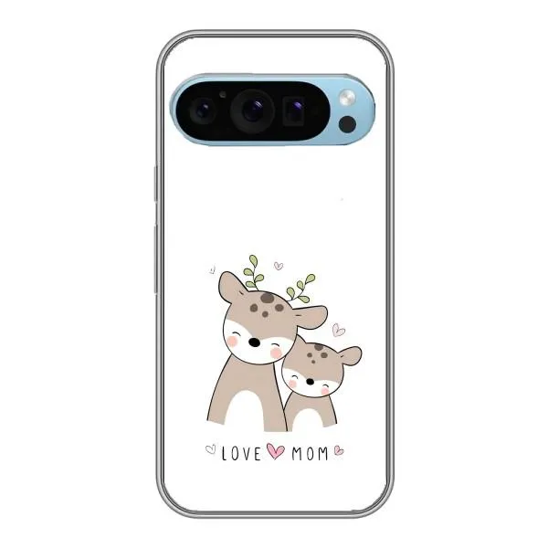 Чехол с принтом «Оленята мама и малыш» для Google Pixel 9