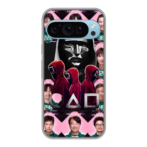 Чохол з принтом «Учасники Гра кальмара» для Google Pixel 9 Чохол з принтом «Учасники Гра кальмара» для Google Pixel 9