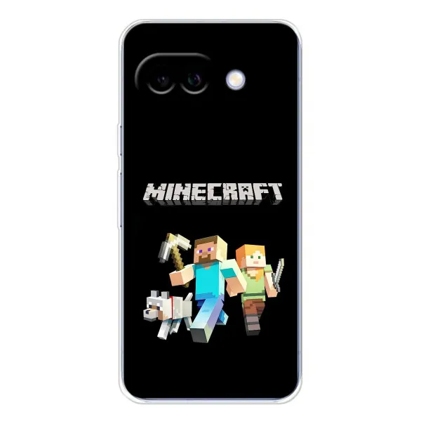 Чехол с принтом «герои Minecraft» для Google Pixel 9A