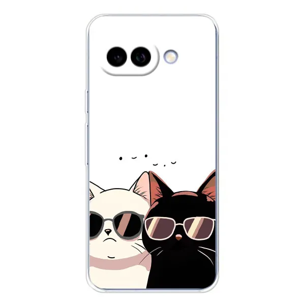 Чохол з принтом «Коти в окулярах» для Google Pixel 9A Чохол з принтом «Коти в окулярах» для Google Pixel 9A