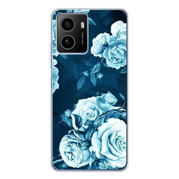 Чехол с принтом «Голубые Бутоны» для HMD Pulse Plus