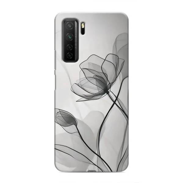 Чехол с принтом «Черные цветы» для Honor 30s Чехол с принтом «Черные цветы» для Honor 30s