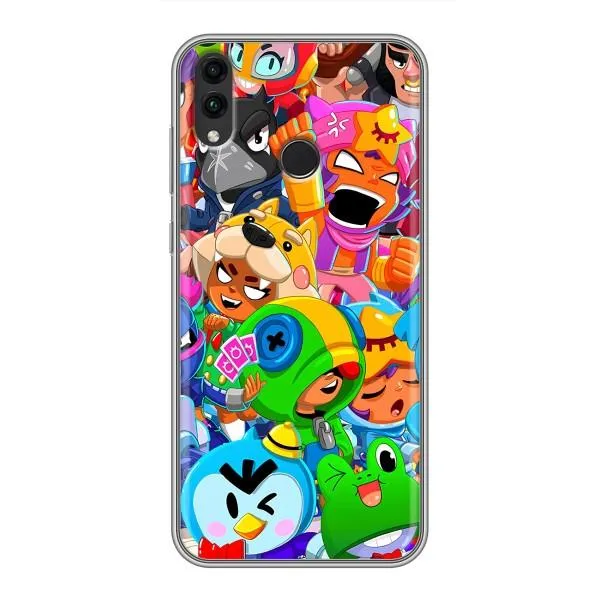 Чехол с принтом «Герои Бравл Старс» для Huawei Honor 8C Чехол с принтом «Герои Бравл Старс» для Huawei Honor 8C