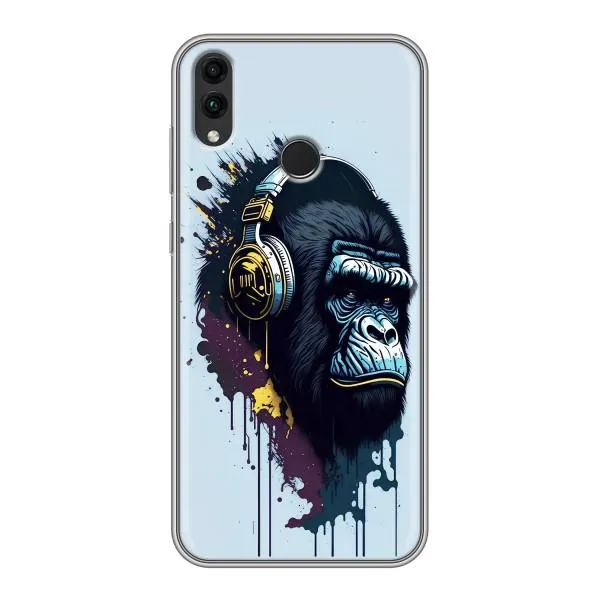 Чехол с принтом «Горилла в наушниках» для Huawei Honor 8C