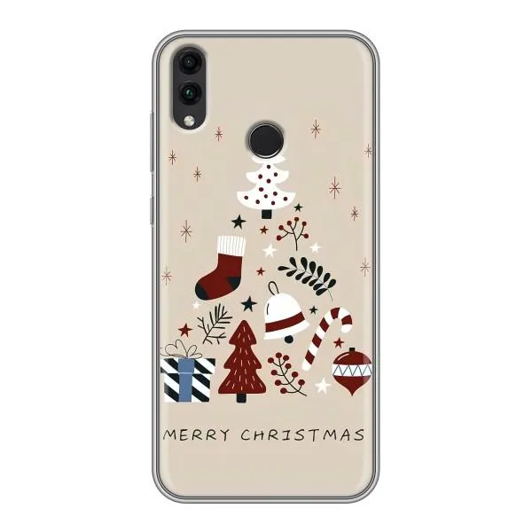 Чехол с принтом «Merry Christmas» для Huawei Honor 8C Чехол с принтом «Merry Christmas» для Huawei Honor 8C
