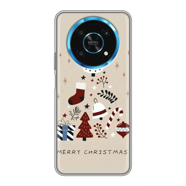 Чехол с принтом «Merry Christmas» для Huawei Honor Magic 5 Lite 5G Чехол с принтом «Merry Christmas» для Huawei Honor Magic 5 Lite 5G