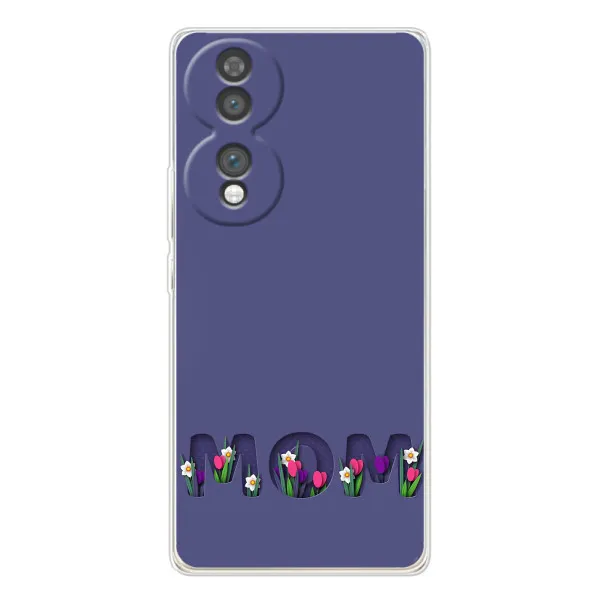 Чехол с принтом «Мама в цветах» для Huawei Honor 70