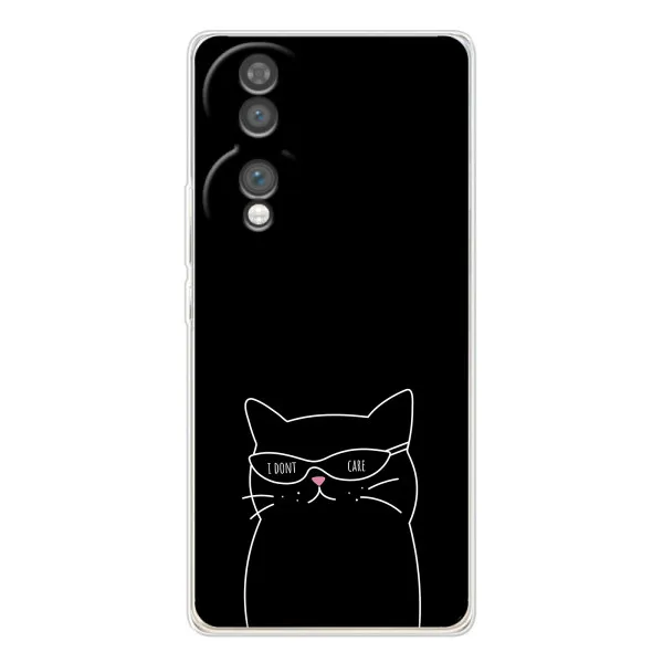 Чехол с принтом «Равнодушный кот» для Huawei Honor 70 Чехол с принтом «Равнодушный кот» для Huawei Honor 70