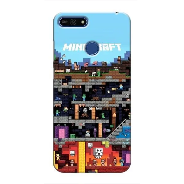 Чехол с принтом «фон Minecraft» для Huawei Honor 7A Pro