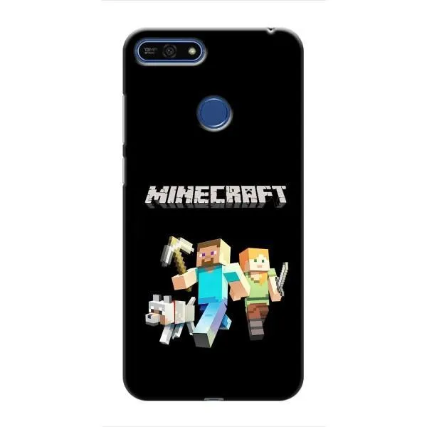 Чехол с принтом «герои Minecraft» для Huawei Honor 7A Pro