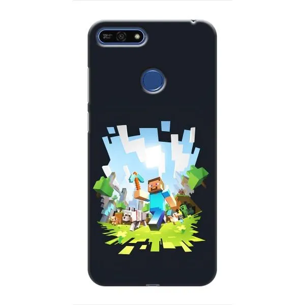 Чехол с принтом «персонажи Minecraft» для Huawei Honor 7A Pro