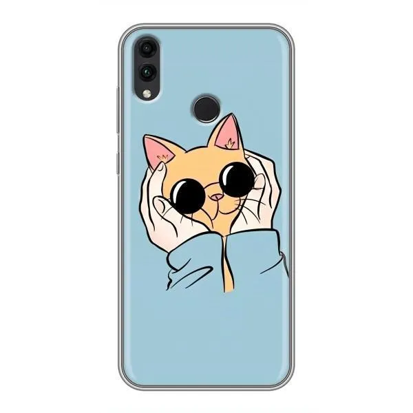 Чехол с принтом «Котик в очках» для Huawei Honor 8X