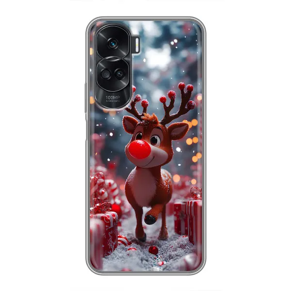 Чехол с принтом «Олень среди подарков» для Huawei Honor 90 Lite