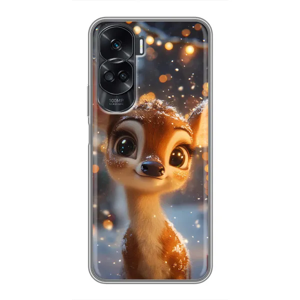 Чехол с принтом «Олененок среди гирлянд» для Huawei Honor 90 Lite