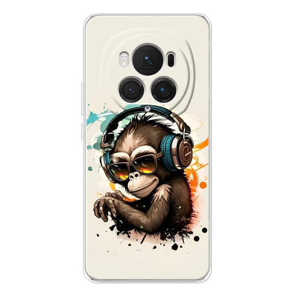 Чехол с принтом «Макака в наушниках» для Huawei Honor Magic 7 Pro Чехол с принтом «Макака в наушниках» для Huawei Honor Magic 7 Pro