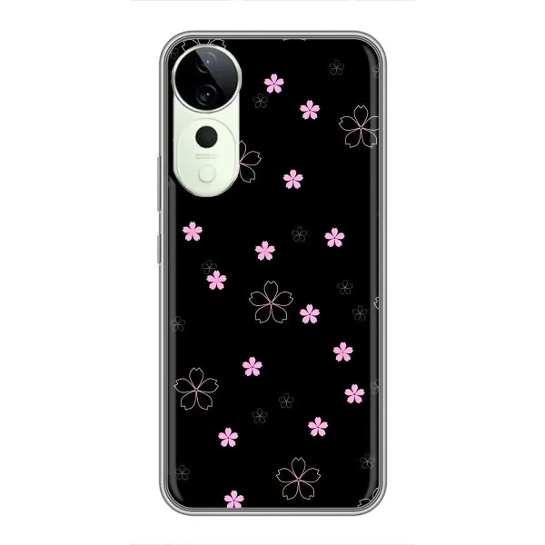 Чехол с принтом «Розовые цветы на черном» для Huawei Honor Play 70 Plus