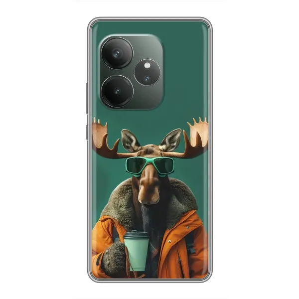 Чехол с принтом «Лось с кофе» для Huawei Honor X5c Plus Чехол с принтом «Лось с кофе» для Huawei Honor X5c Plus