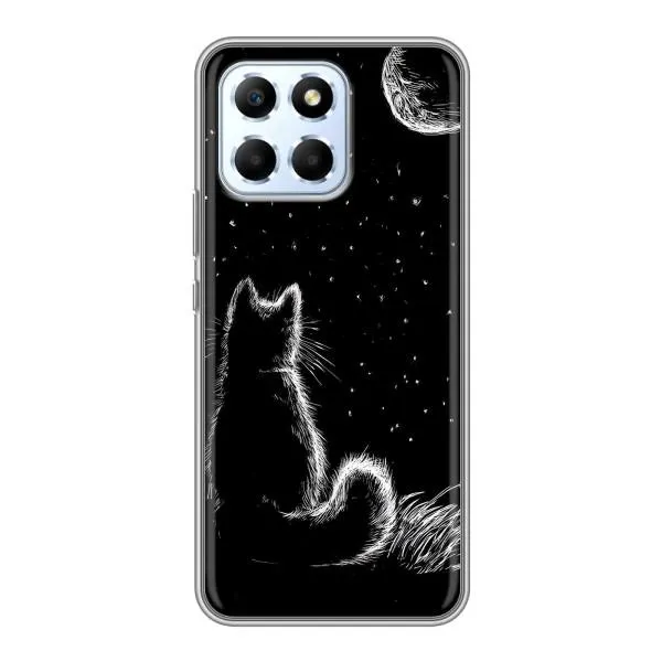 Чехол с принтом «Котик и луна» для Huawei Honor X6