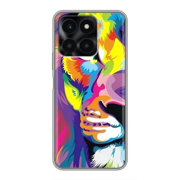 Чохол з принтом «Яскравий Лев» для Huawei Honor X6a Чохол з принтом «Яскравий Лев» для Huawei Honor X6a