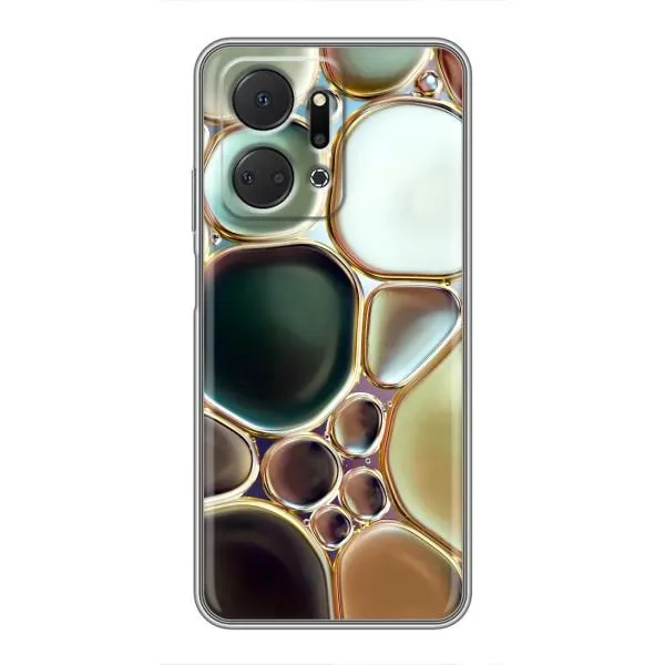 Чехол с принтом «Радужный Мрамор» для Huawei Honor X7a