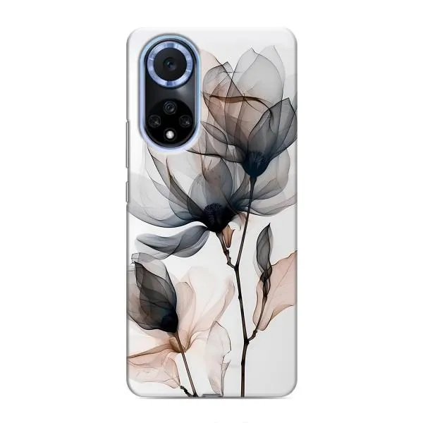 Чехол с принтом «Цветы на белом» для Huawei Honor X7b