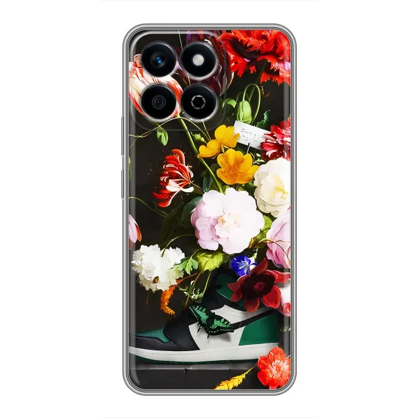 Чехол с принтом «Nike цветы» для Huawei Honor X7c