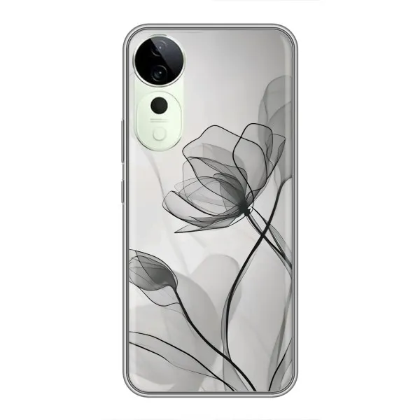 Чехол с принтом «Черные цветы» для Huawei nova 14 Energy Чехол с принтом «Черные цветы» для Huawei nova 14 Energy
