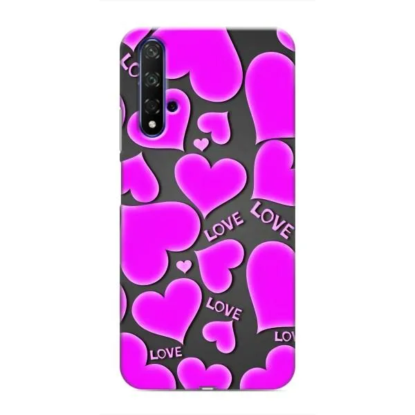 Чехол с принтом «Pink hearts» для Huawei Nova 5T