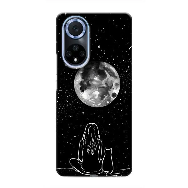 Чехол с принтом «Девушка с котом» для Huawei Nova 9 SE