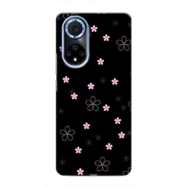 Чехол с принтом «Розовые цветы на черном» для Huawei Nova 9 SE