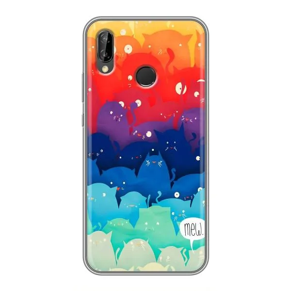 Чехол с принтом «Mew» для Huawei P Smart 2019