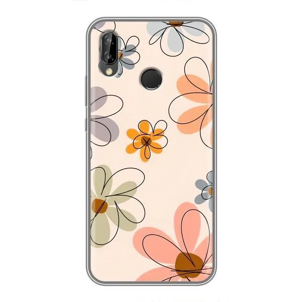 Чехол с принтом «Разноцветные цветы» для Huawei P Smart 2019