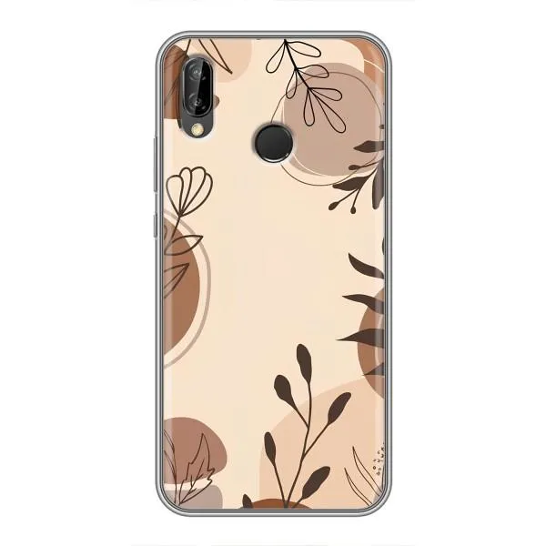 Чехол с принтом «Коричневые цветы» для Huawei P Smart 2019