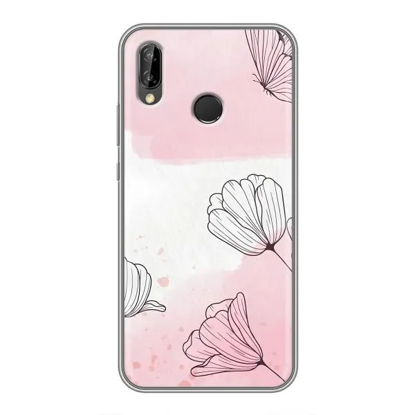 Чехол с принтом «Розовые цветы» для Huawei P Smart 2019