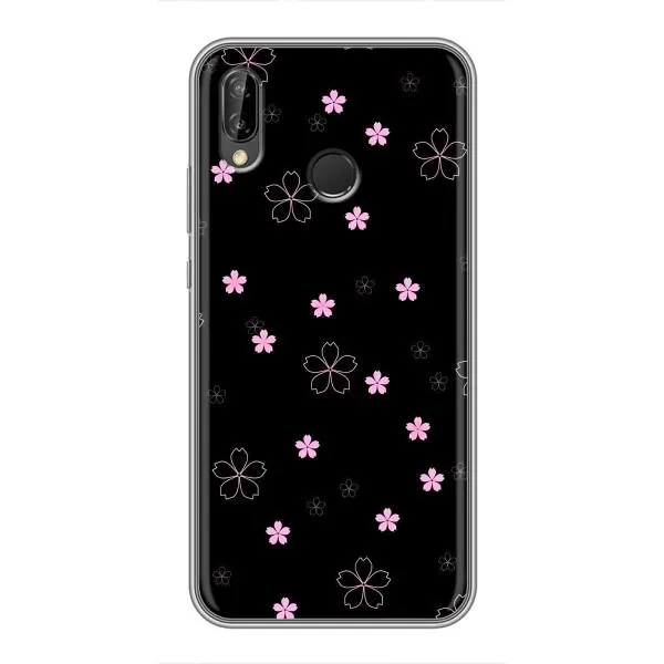 Чехол с принтом «Розовые цветы на черном» для Huawei P Smart 2019 Чехол с принтом «Розовые цветы на черном» для Huawei P Smart 2019