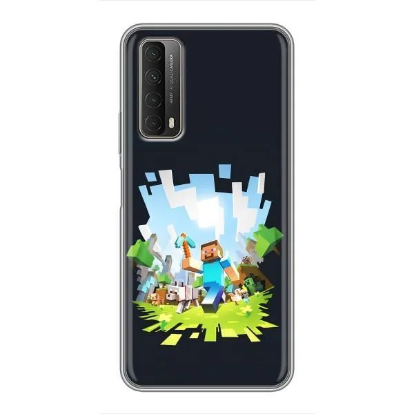 Чехол с принтом «персонажи Minecraft» для Huawei P Smart 2021