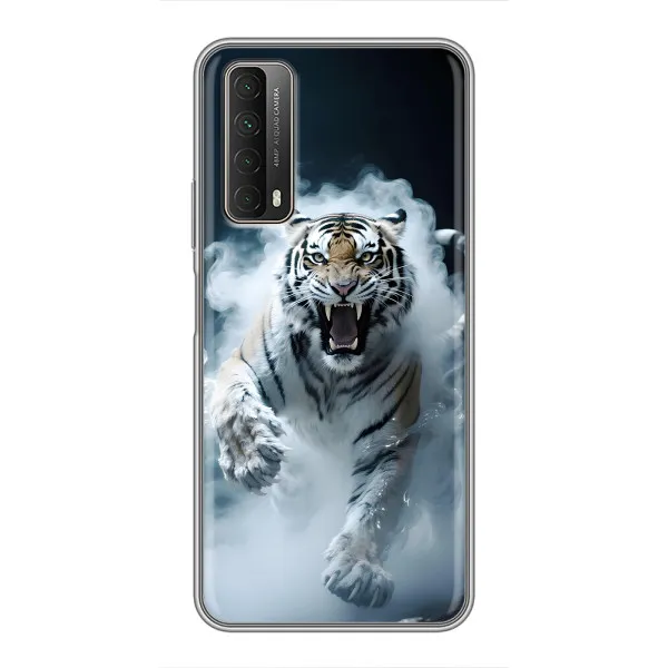 Чехол с принтом «Белый тигр в дыму» для Huawei P Smart 2021
