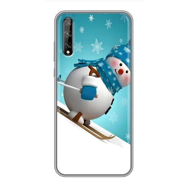 Чехол с принтом «Снеговик на лыжах» для Huawei P Smart Pro Чехол с принтом «Снеговик на лыжах» для Huawei P Smart Pro