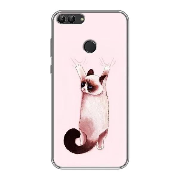 Чехол с принтом «Котик падает» для Huawei P Smart (Enjoy 7s, FIG-LA1)