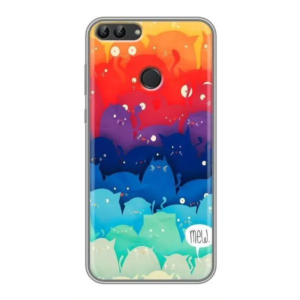 Чехол с принтом «Mew» для Huawei P Smart (Enjoy 7s, FIG-LA1)
