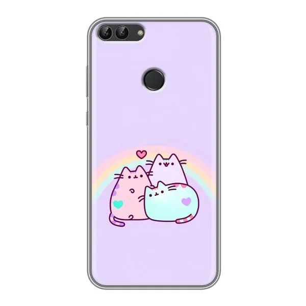 Чехол с принтом «Радужные котики» для Huawei P Smart (Enjoy 7s, FIG-LA1)